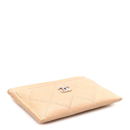 Chanel Caviar Quilted Card Holder Beige 4 of 8