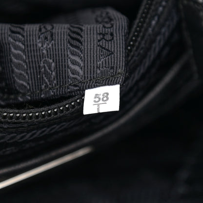 Prada Nylon Vela Saffiano Small Cinch Backpack Black 8 of 12