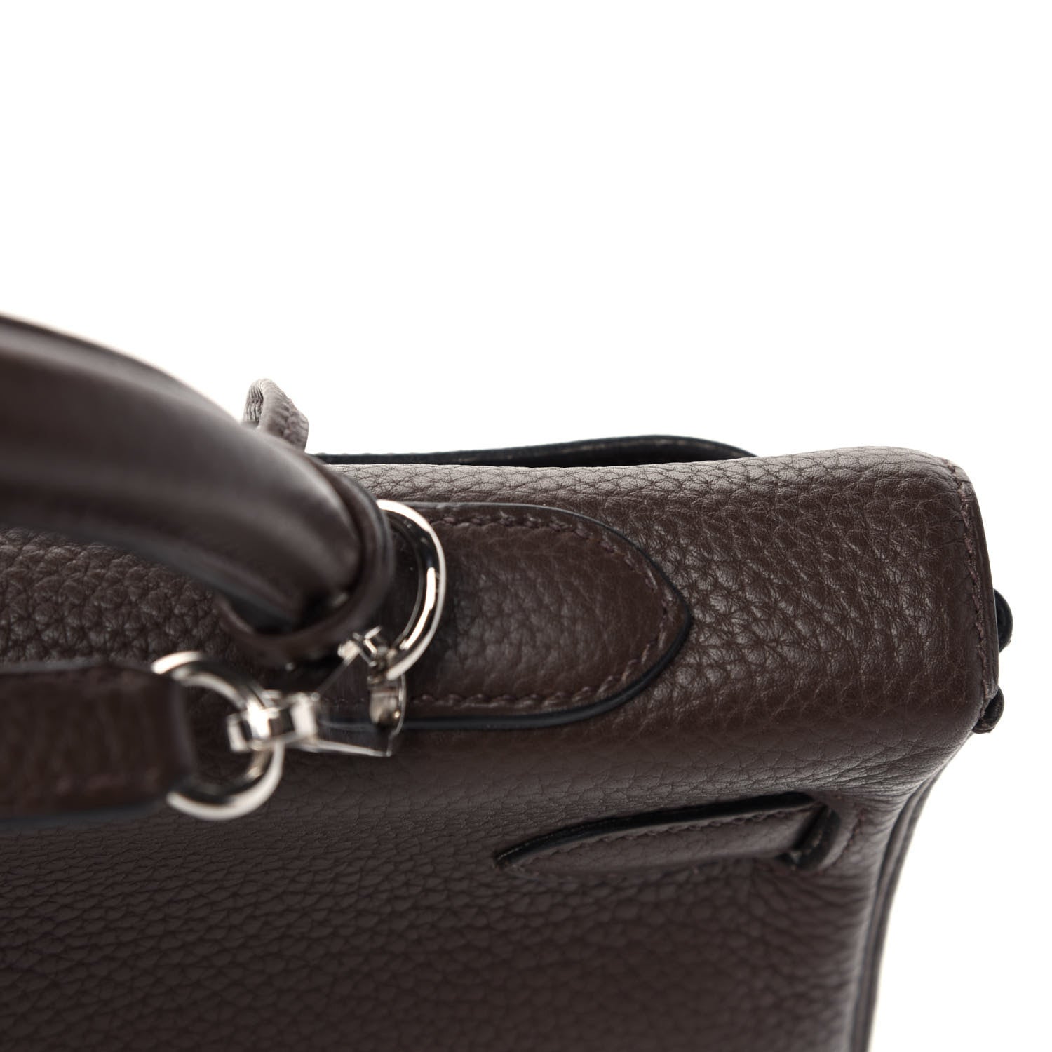 Hermes Taurillon Clemence Kelly Retourne 35 Chocolate 10 of 37