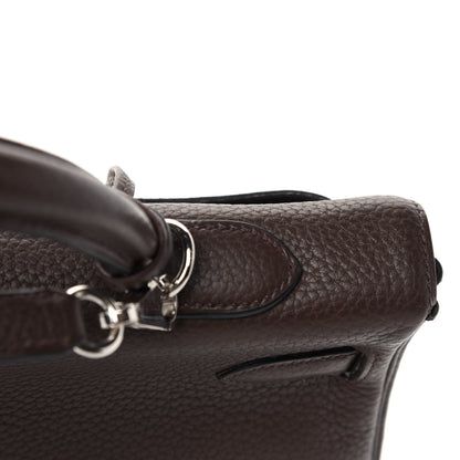 Hermes Taurillon Clemence Kelly Retourne 35 Chocolate 10 of 37