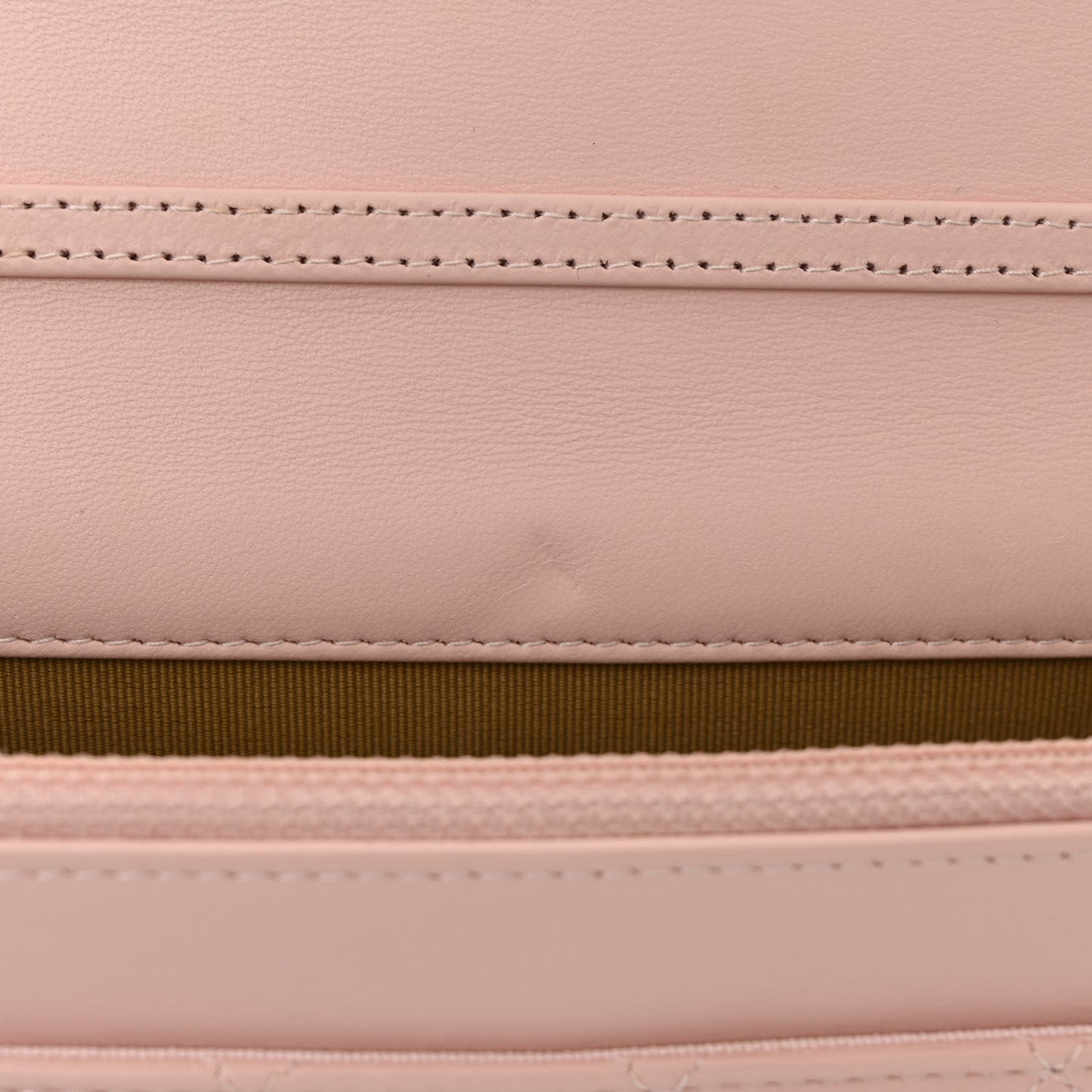 Lambskin Quilted CC Pearl Crush Wallet on Chain WOC Pink