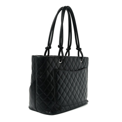 Chanel Calfskin Quilted Large Cambon Tote Black 3 of 11