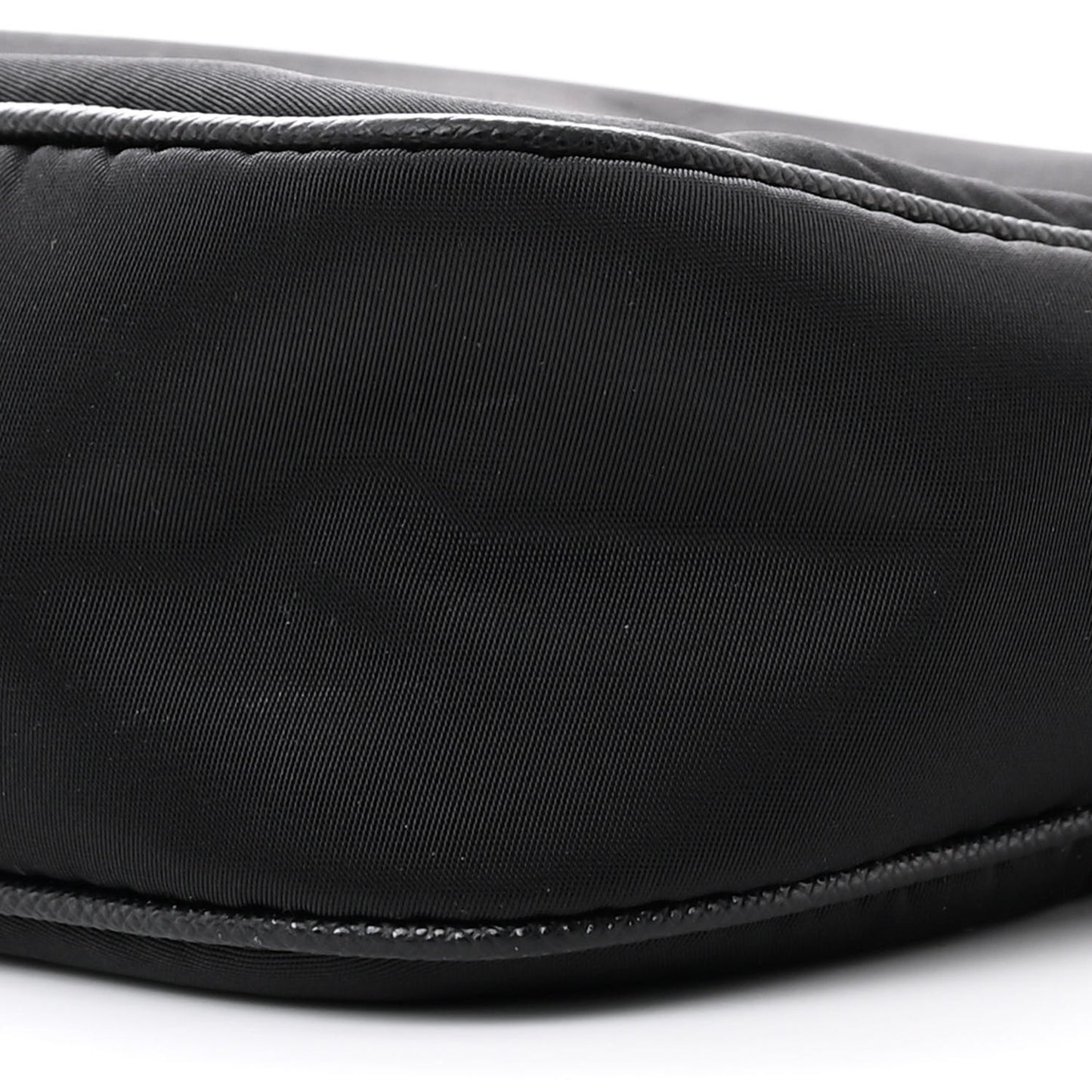 Re-Nylon Saffiano Double Pouch Shoulder Bag Black