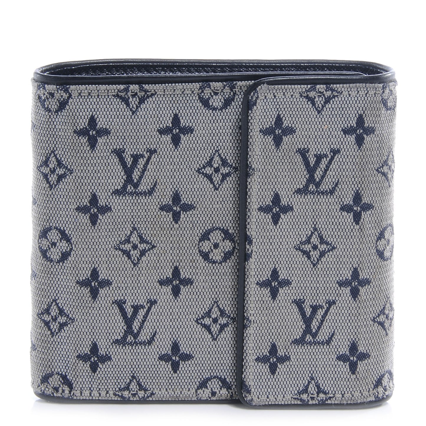 Mini Monogram Compact Wallet Blue