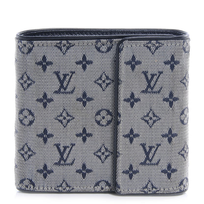 Louis Vuitton Mini Monogram Compact Wallet Blue 1 of 7