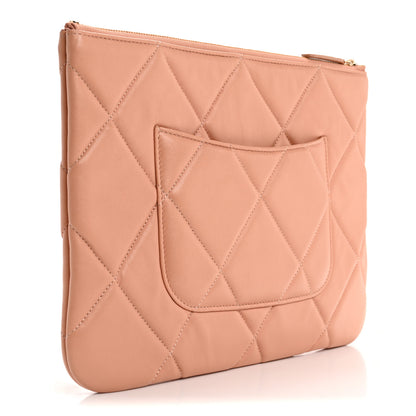 Chanel Goatskin Large Chanel 19 Pouch Pink 3 of 10