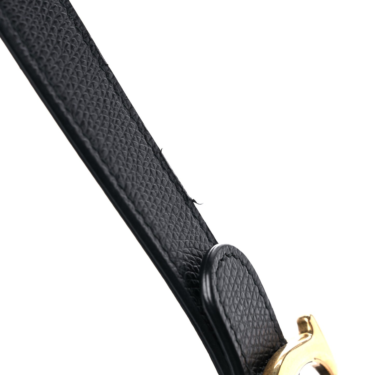 Grained Calfskin Saddle Bag Black