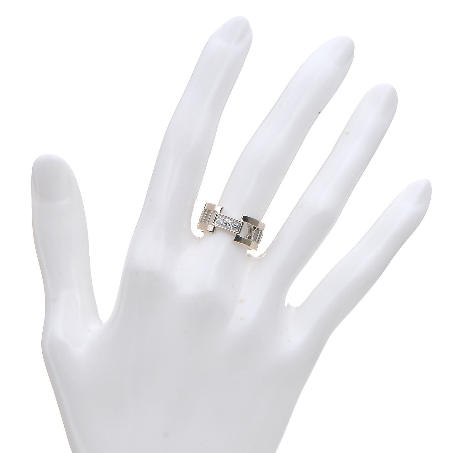 18K White Gold Diamond Open Atlas Ring 51 5.75