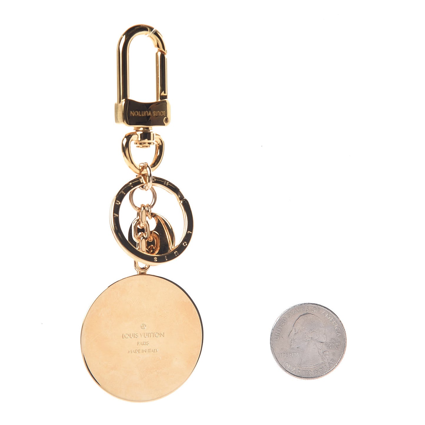 LV Circle Bag Charm Key Holder Pink