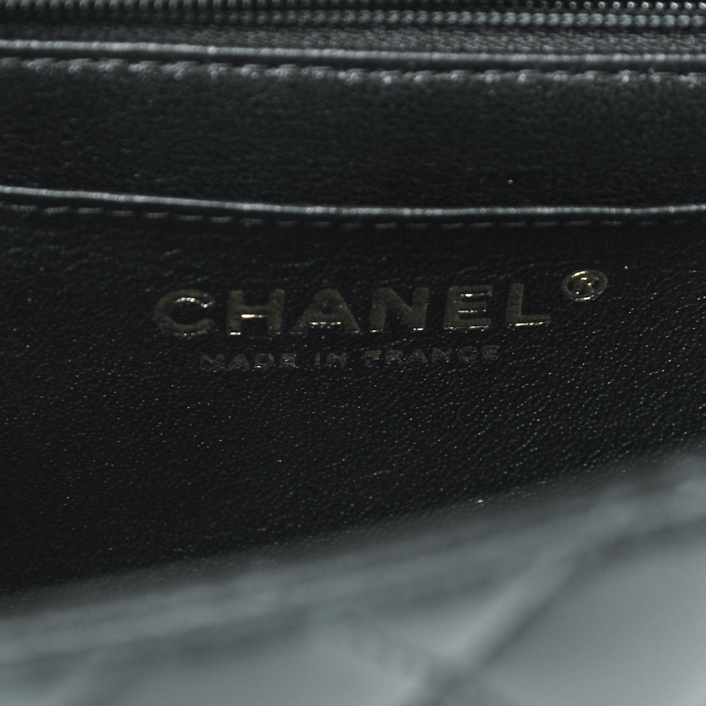 Lambskin Quilted Mini Top Handle Rectangular Flap Black