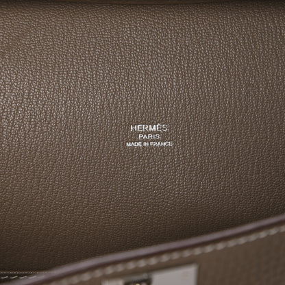 Hermes Taurillon Clemence Jypsiere 28 Etoupe 8 of 10