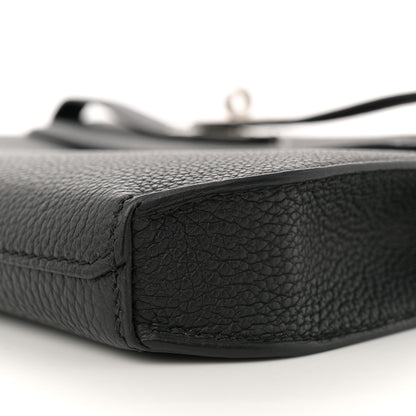 Hermes Togo Verso Kelly Depeches 25 Pouch Black Bamboo 10 of 12