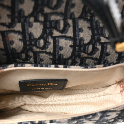 Christian Dior Oblique Mini Saddle Bag Blue 5 of 12