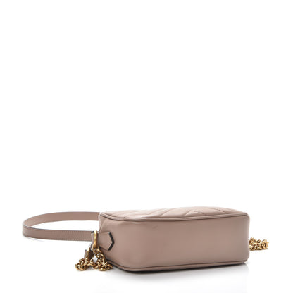 Gucci Calfskin Matelasse Mini GG Marmont Chain Shoulder Bag Nude 4 of 10