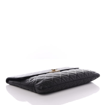 Chanel Caviar Quilted Medium Golden Class Pouch Black 3 of 8