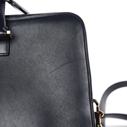 Saint Laurent Calfskin Medium Monogram Cabas Navy 12 of 12
