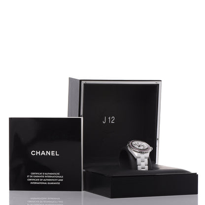 Chanel Stainless Steel Ceramic Pink Sapphire 33mm J12 Quartz Watch White 8 of 8