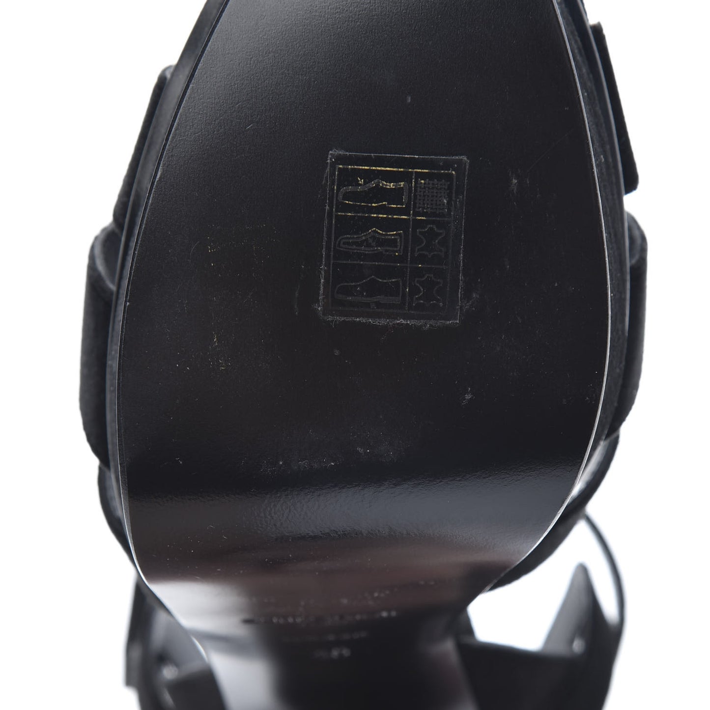 Suede Tribute 105 Platform Sandals 40 Black