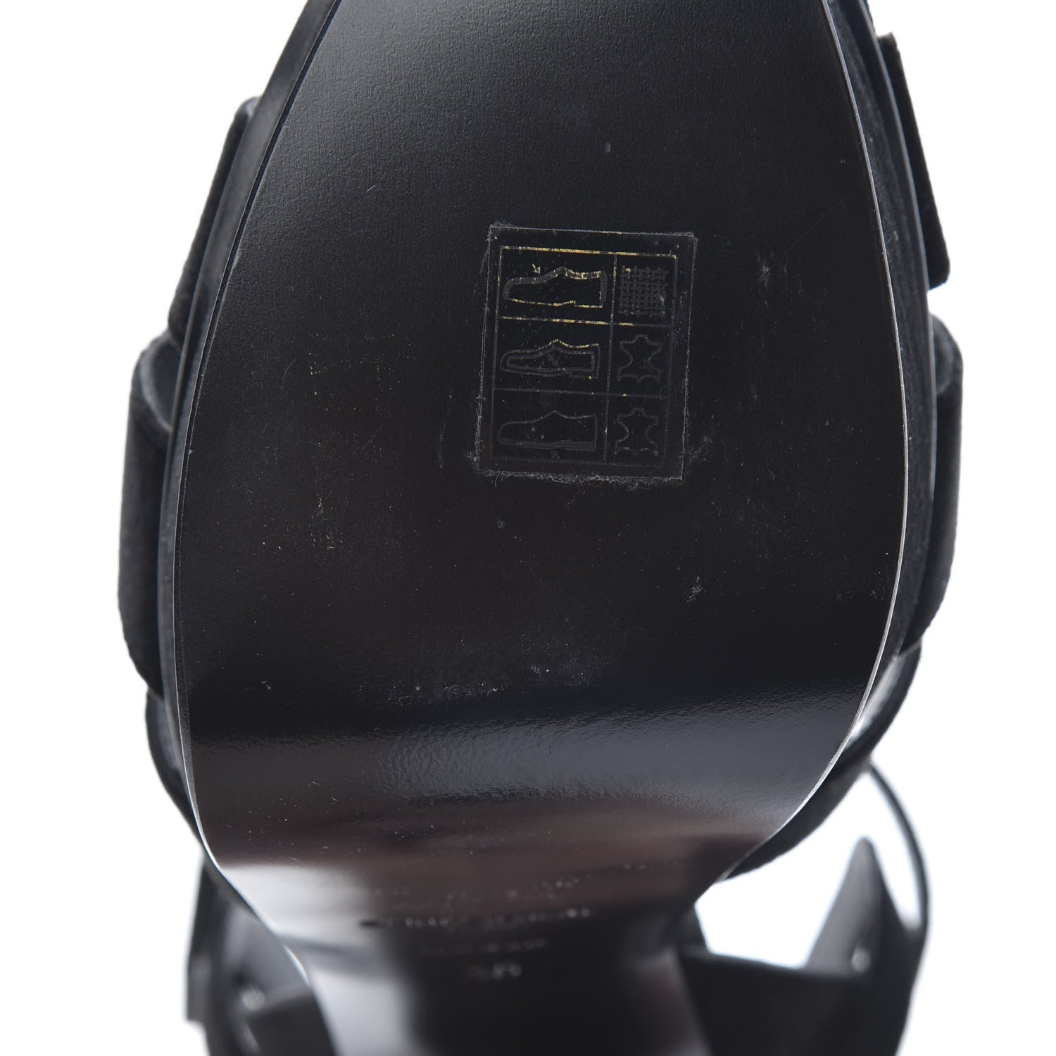 Saint Laurent Suede Tribute 105 Platform Sandals 40 Black 9 of 10