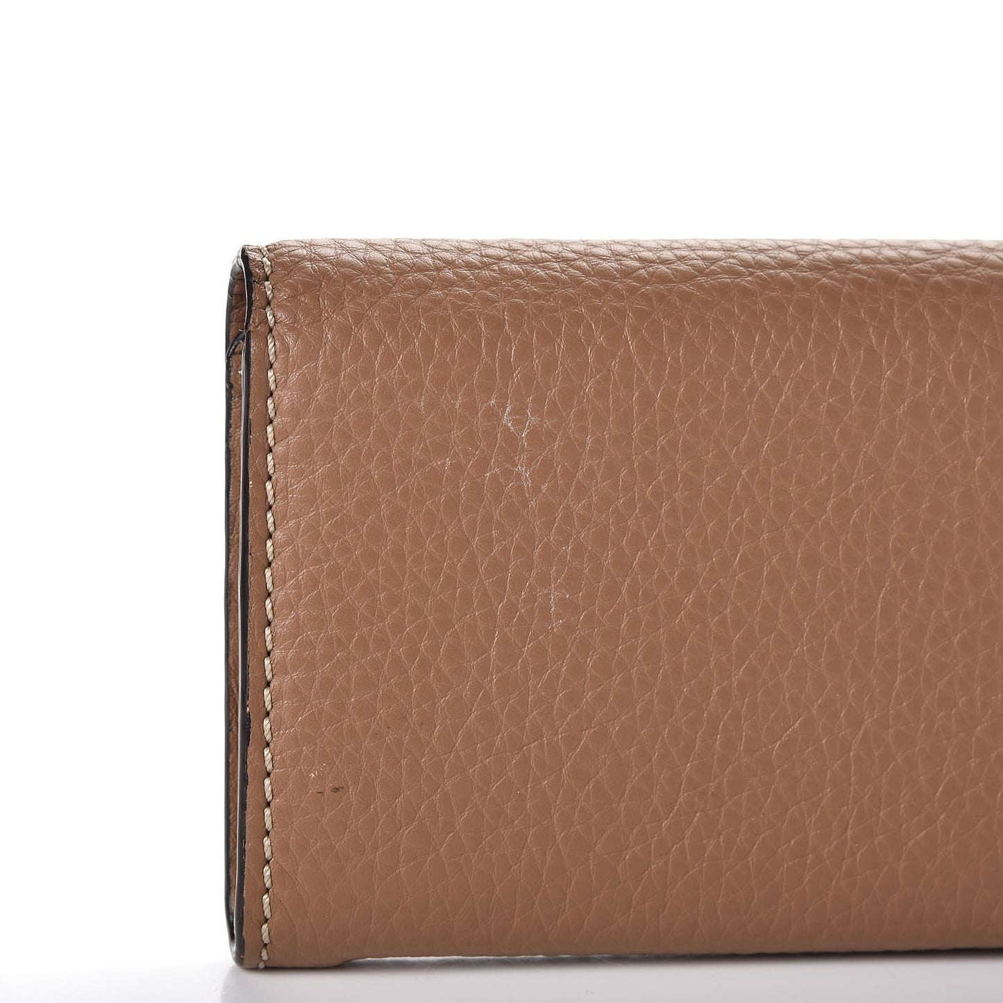 Calfskin Marcie Continental Flap Wallet Nut