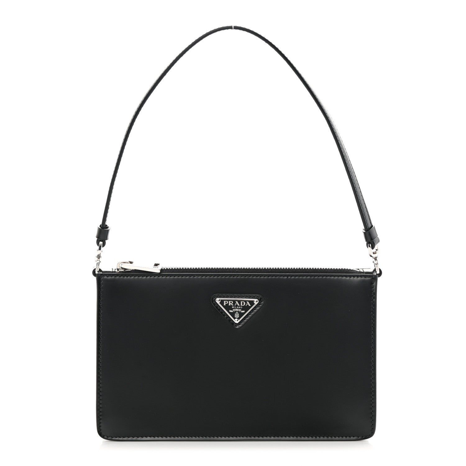 Prada Spazzolato Mini Shoulder Bag Black 1 of 11