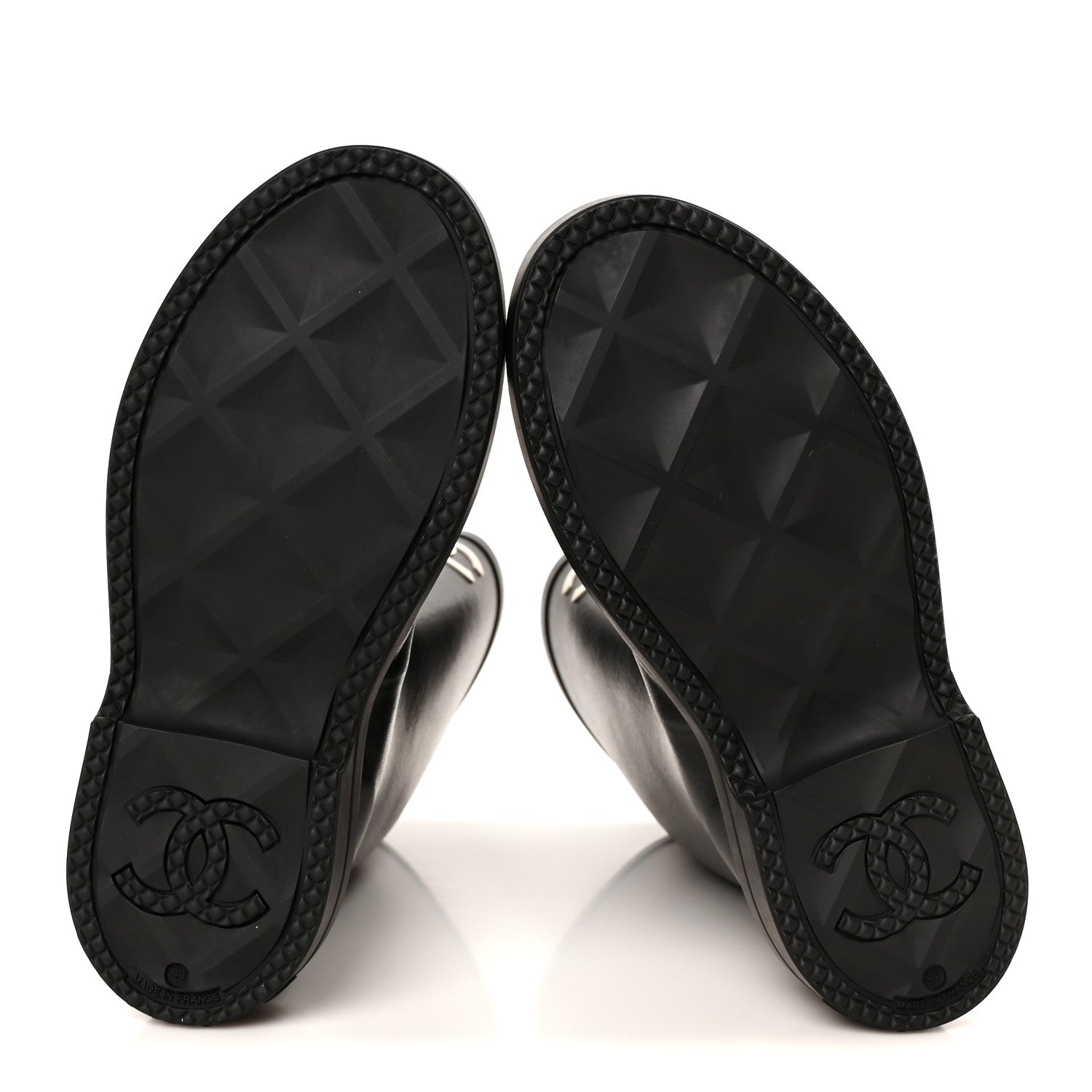 Chanel Caoutchouk CC High Boots 40 Black 6 of 10