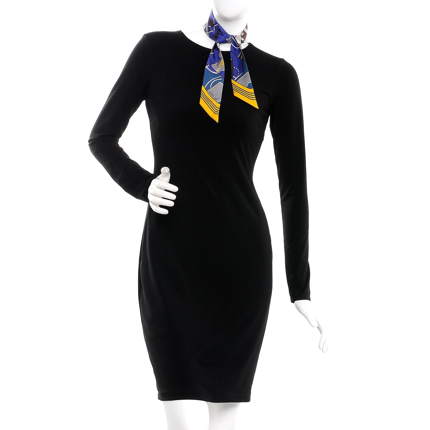 Silk Sport Twilly Scarf Jaune D’Or Bleu Nuit Brun