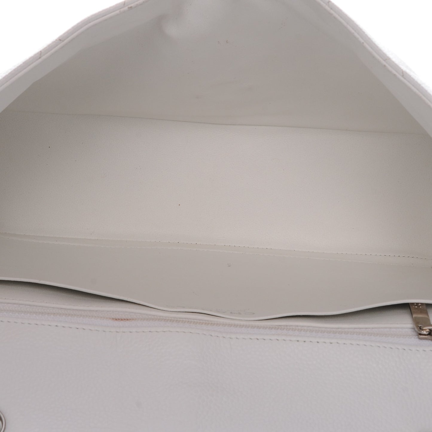 Caviar Quilted Jumbo Single Flap White