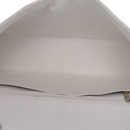Chanel Caviar Quilted Jumbo Single Flap White 5 of 9