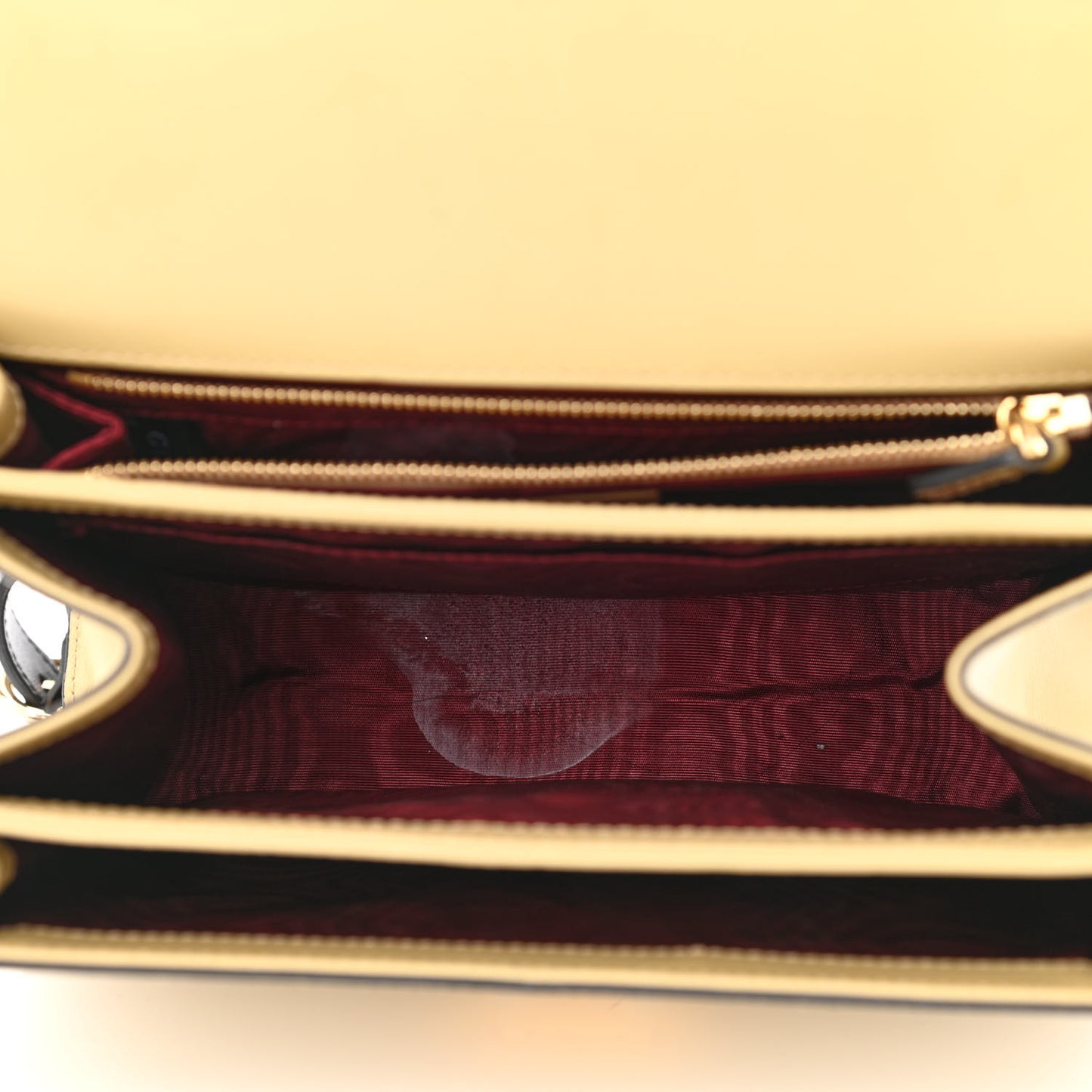 Smooth Calfskin Small Zumi Shoulder Bag Beige Black