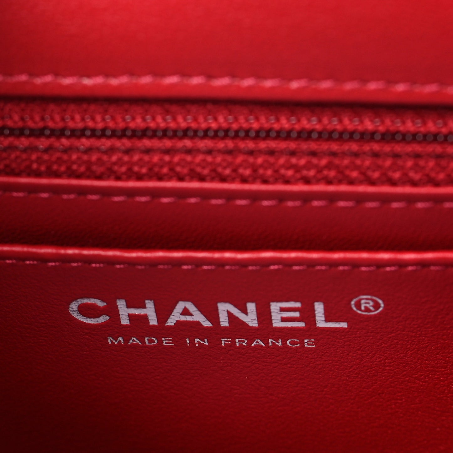 Lambskin Quilted Mini Rectangular Flap Red