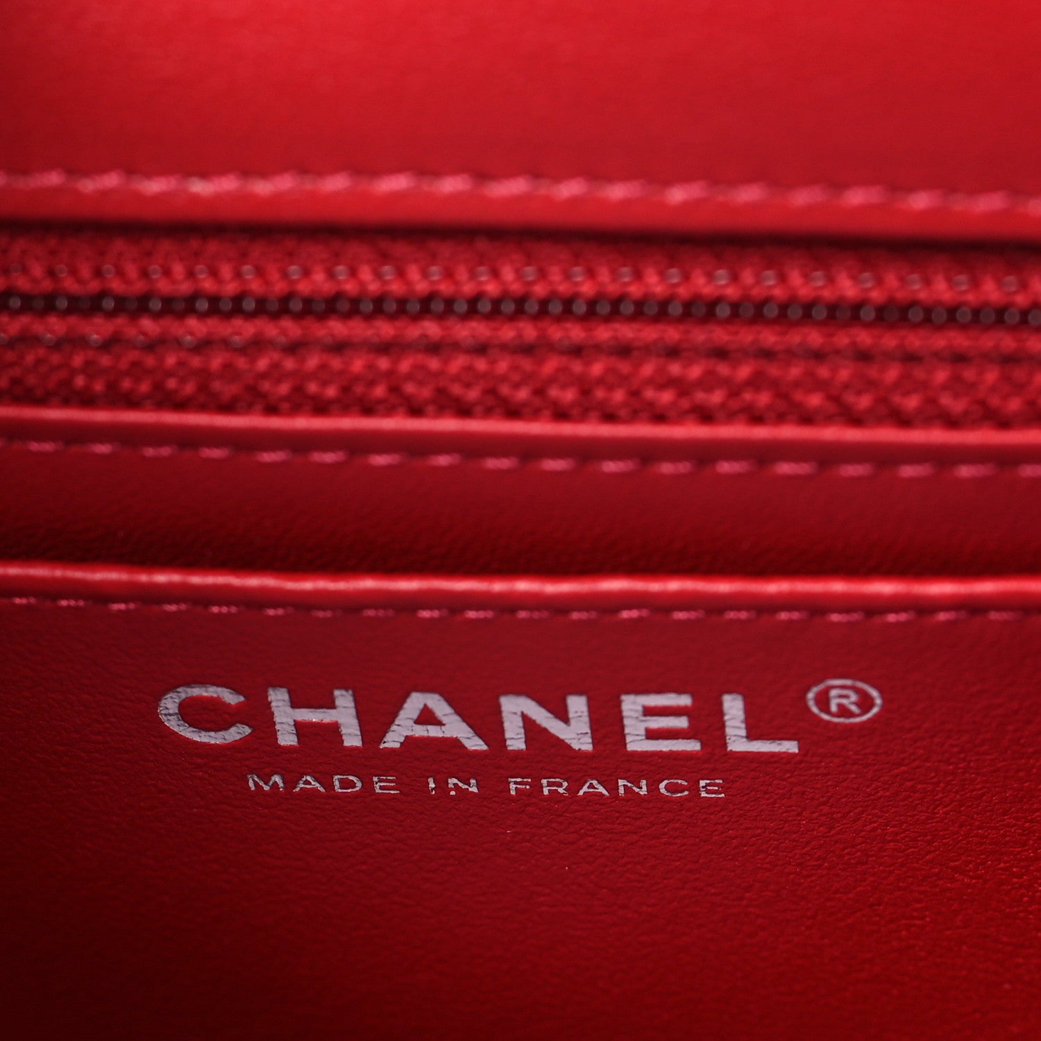 Chanel Lambskin Quilted Mini Rectangular Flap Red 6 of 10