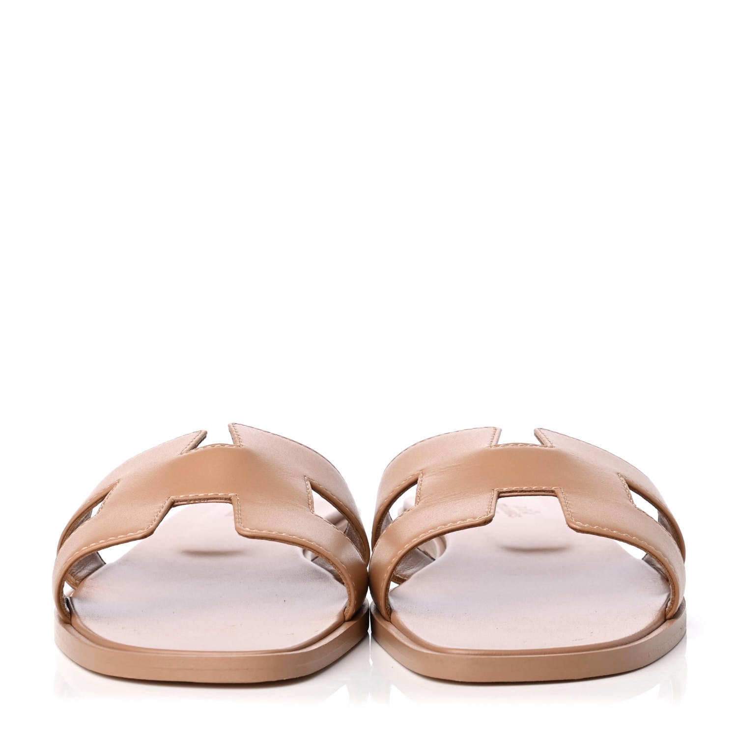 Hermes Box Calfskin Oran Sandals 38 2 of 8