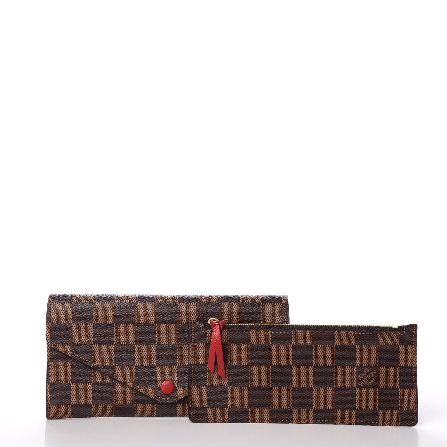 Louis Vuitton Damier Ebene Josephine Wallet Red 5 of 12