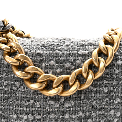 Chanel Tweed Quilted Large Chanel 19 Flap Grey 8 of 11