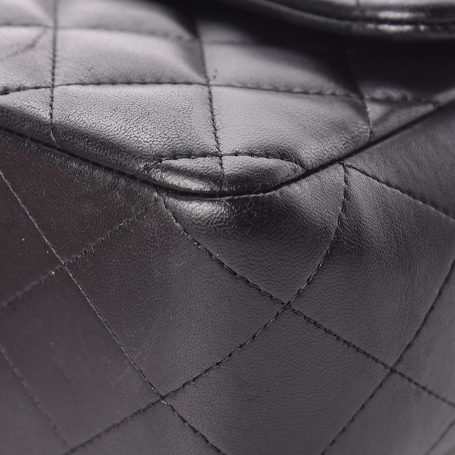 Chanel Lambskin Quilted Jumbo Double Flap Black 12 of 16