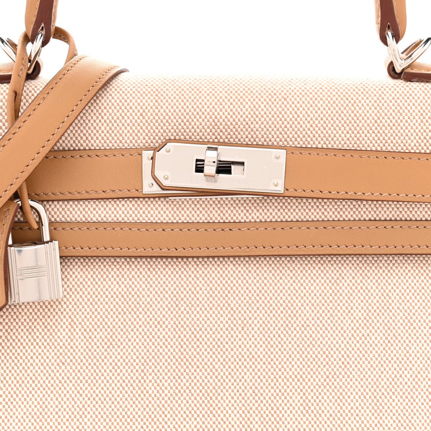Hermes Toile H Swift Kelly Sellier 28 Ecru Biscuit 8 of 13