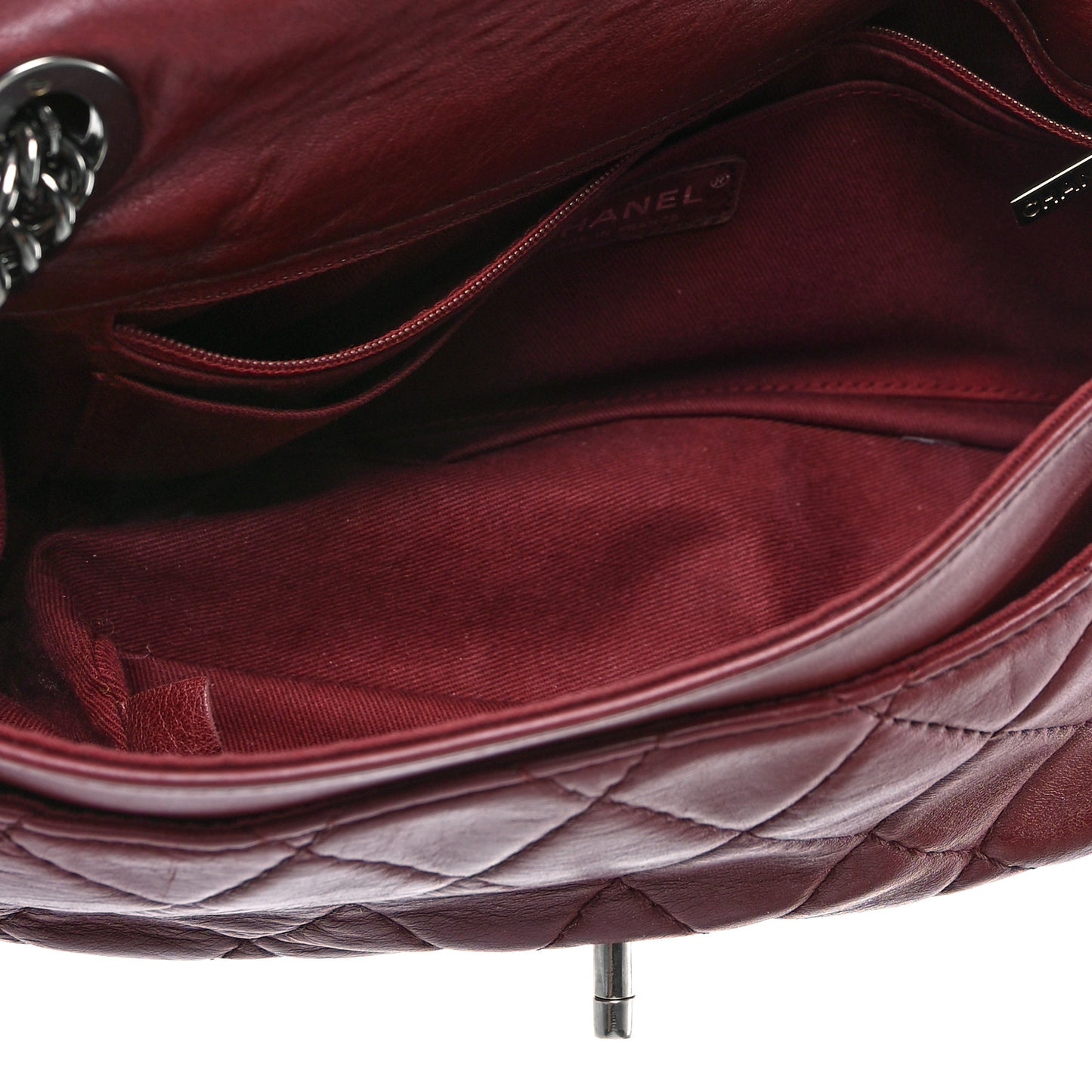 Lambskin Quilted Medium Icons Secret Label Flap Red