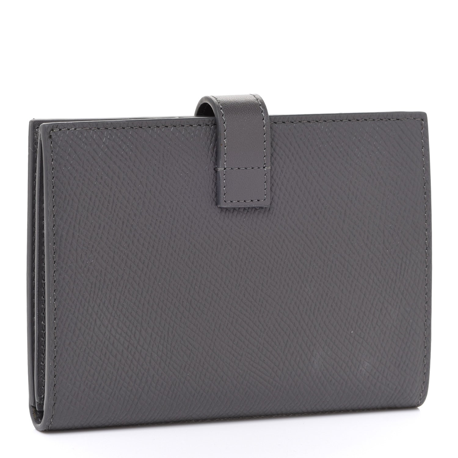 Celine Grained Calfskin Medium Multifunction Strap Wallet Grey 3 of 9