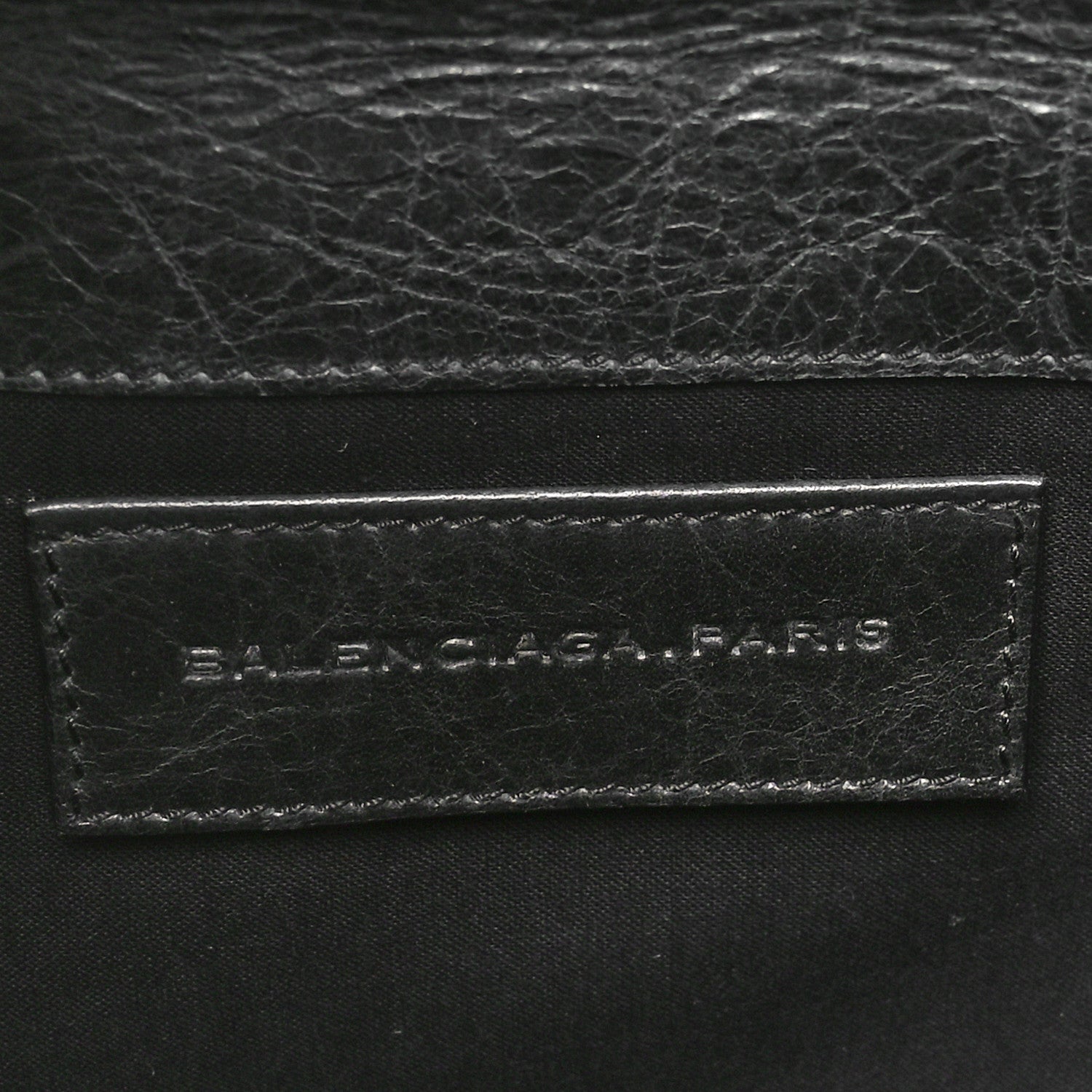 Balenciaga Agneau Giant Brogues Hardware Envelope Clutch Black 6 of 10