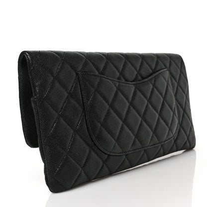 Chanel Caviar Quilted Flap Clutch Black 3 of 8