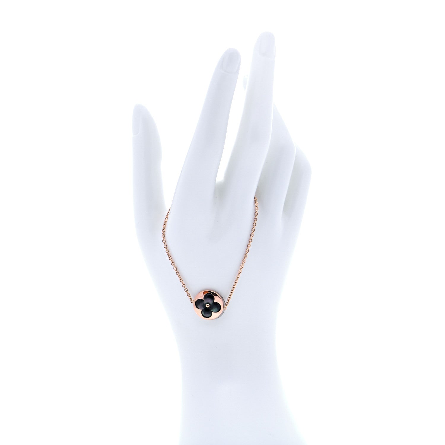Louis Vuitton 18K Pink Gold Diamond Grey Mother of Pearl Color Blossom Sun Bracelet 2 of 6
