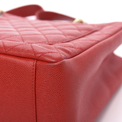 Chanel Caviar Quilted Grand Shopping Tote GST Red 10 of 11