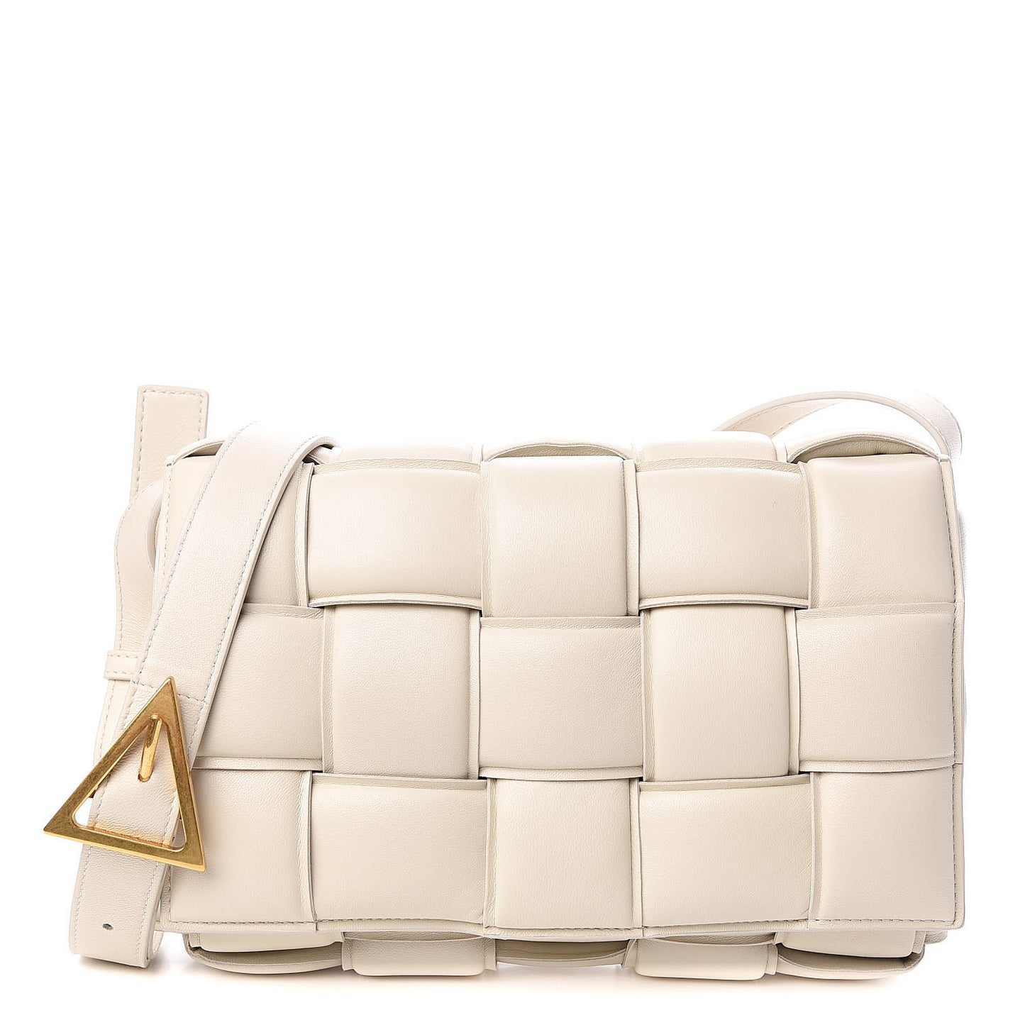 Nappa Maxi Intreccio Padded Cassette Crossbody Bag Plaster