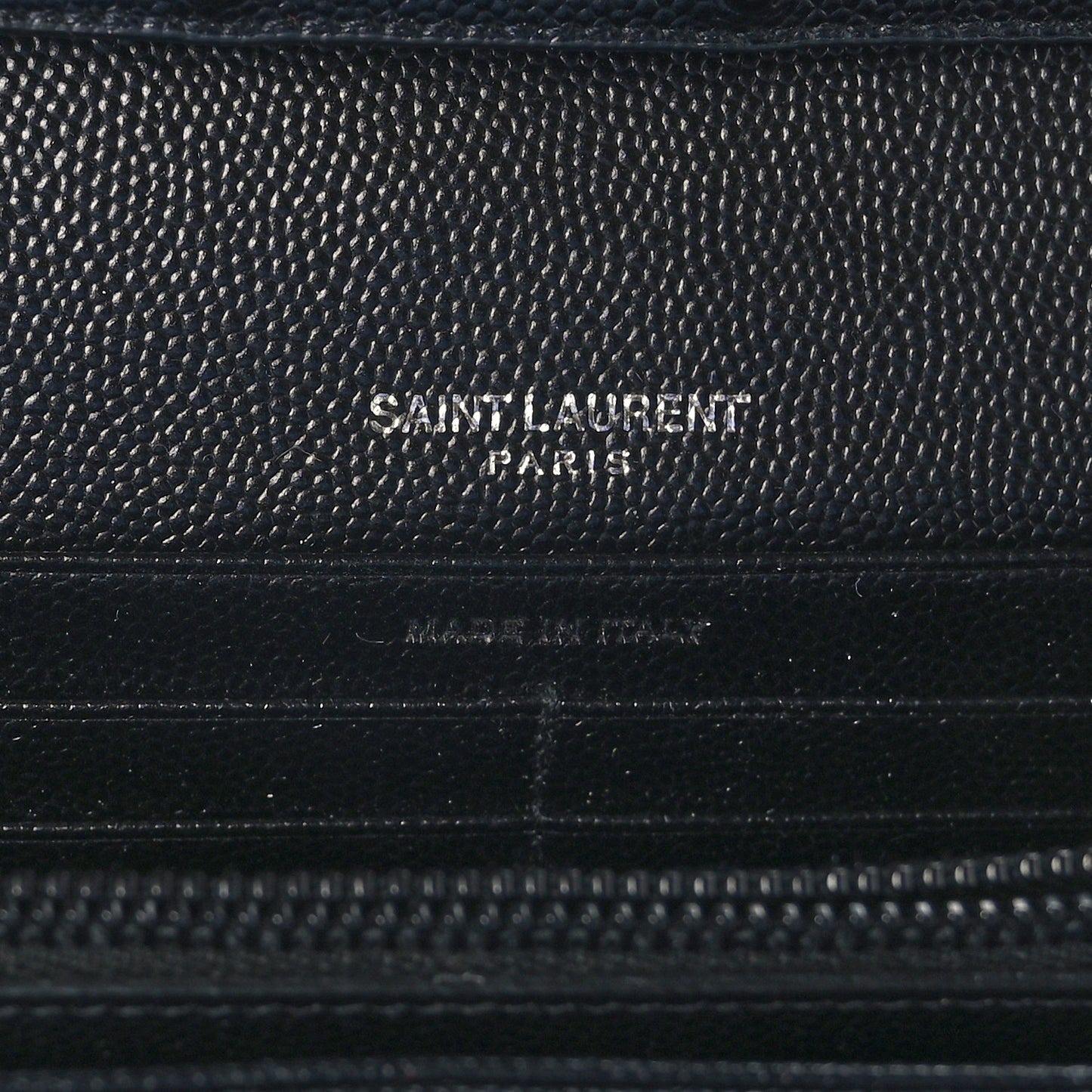 Grain De Poudre Matelasse Chevron Monogram Monochrome Chain Wallet Black
