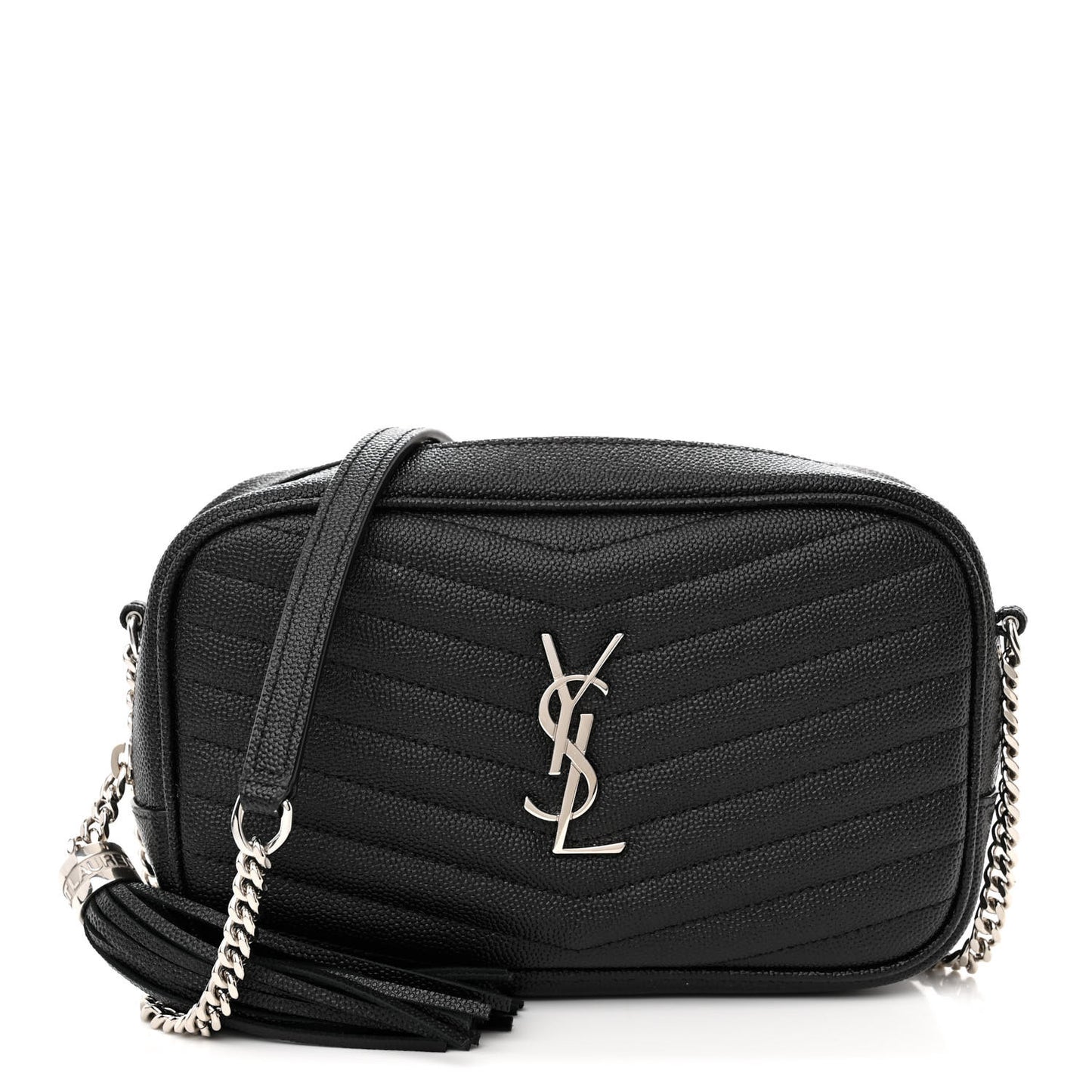 Grain De Poudre Matelasse Monogram Mini Lou Camera Bag Black