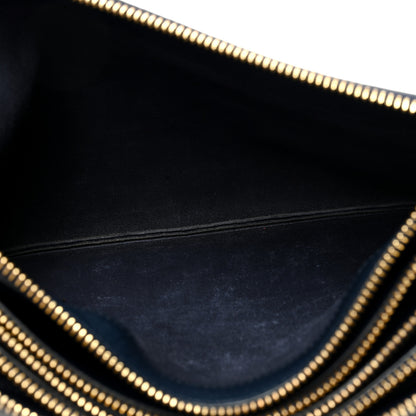 Celine Lambskin Large Trio Crossbody Bag Navy Blue 7 of 12