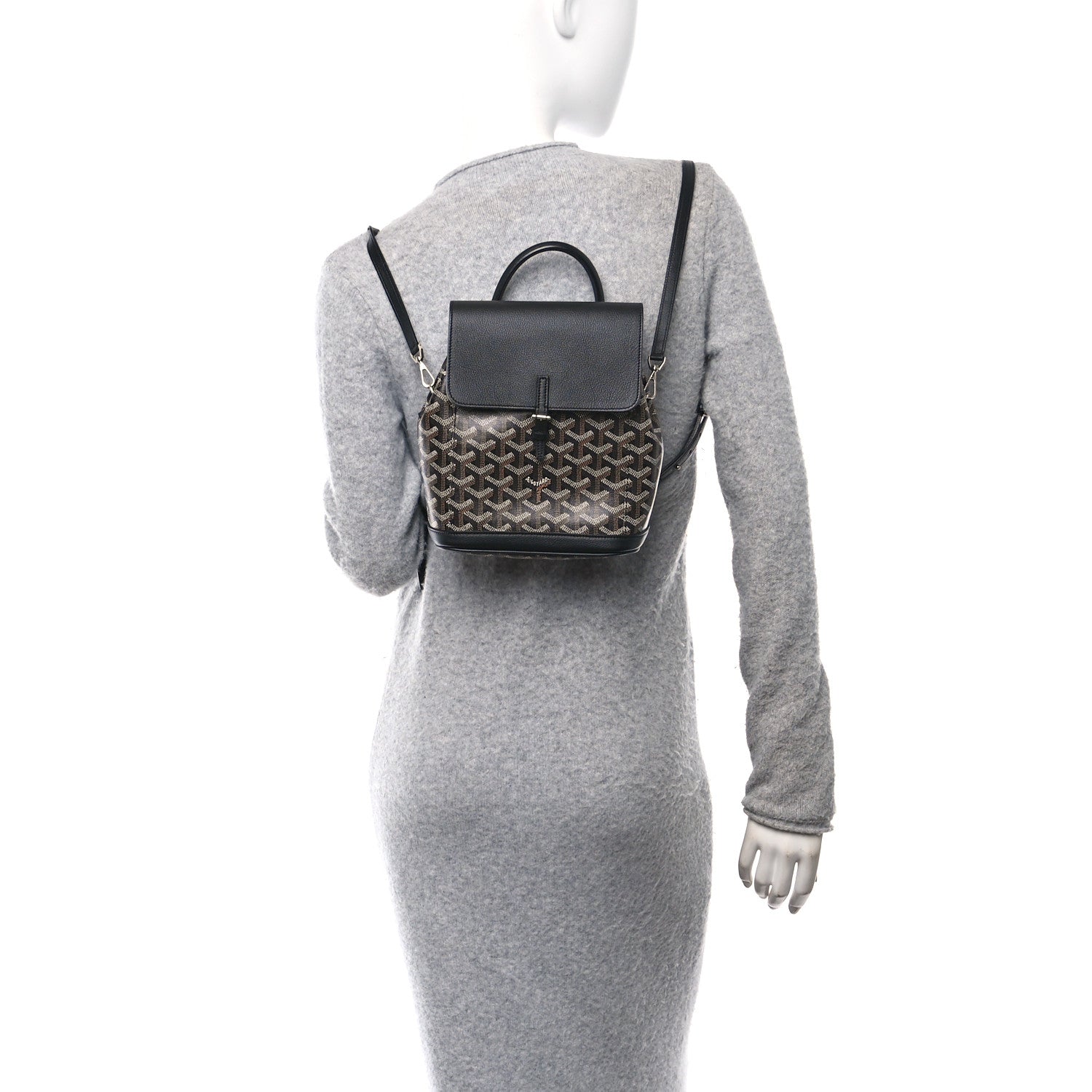 Goyard Goyardine Calfskin Mini Alpin Backpack Black 1735383