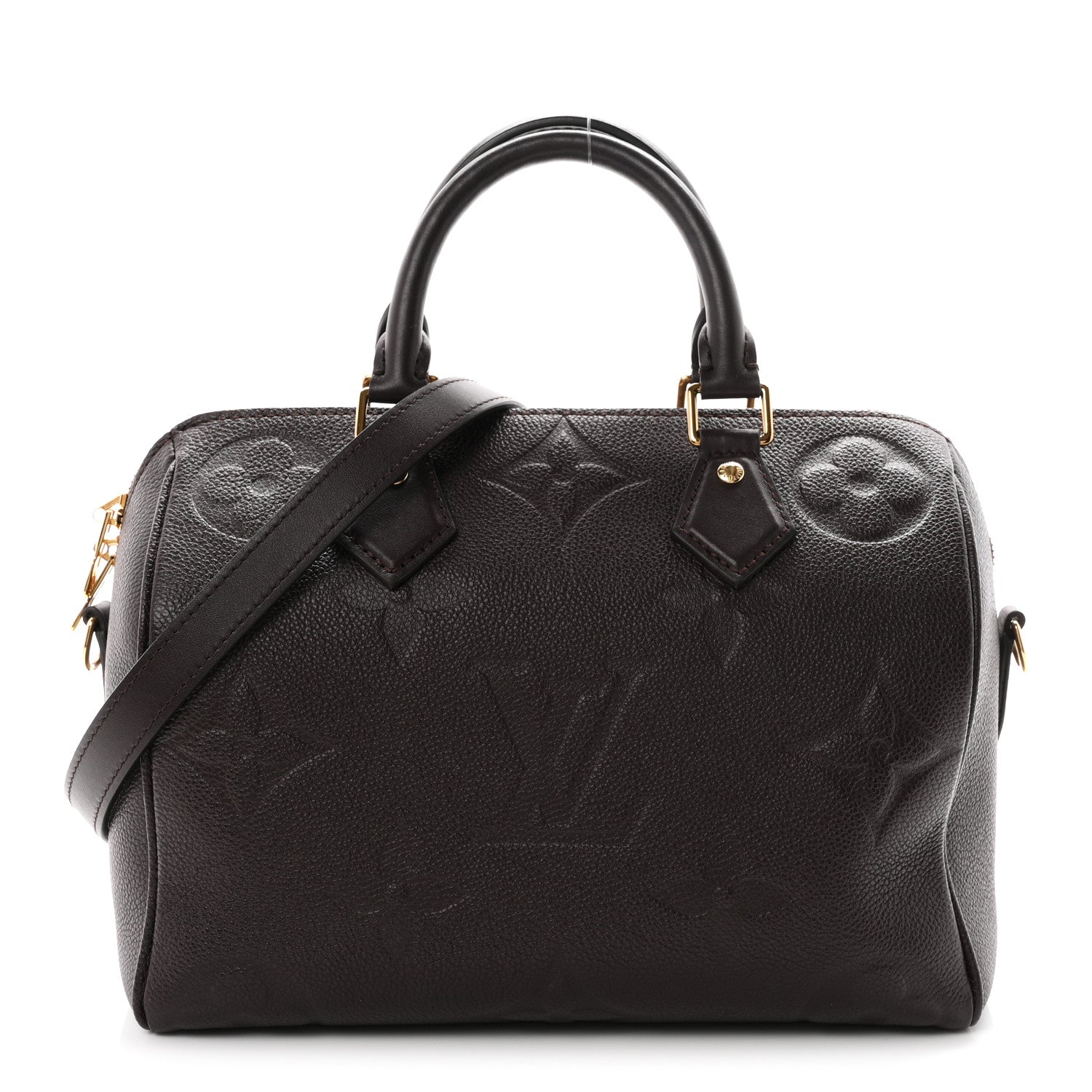Louis Vuitton Empreinte Monogram Giant Speedy Bandouliere 25 Chocolate 1 of 9