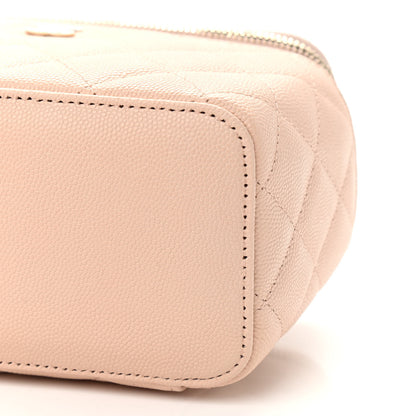 Chanel Caviar Quilted Small Vanity Case With Chain Light Beige 9 of 9